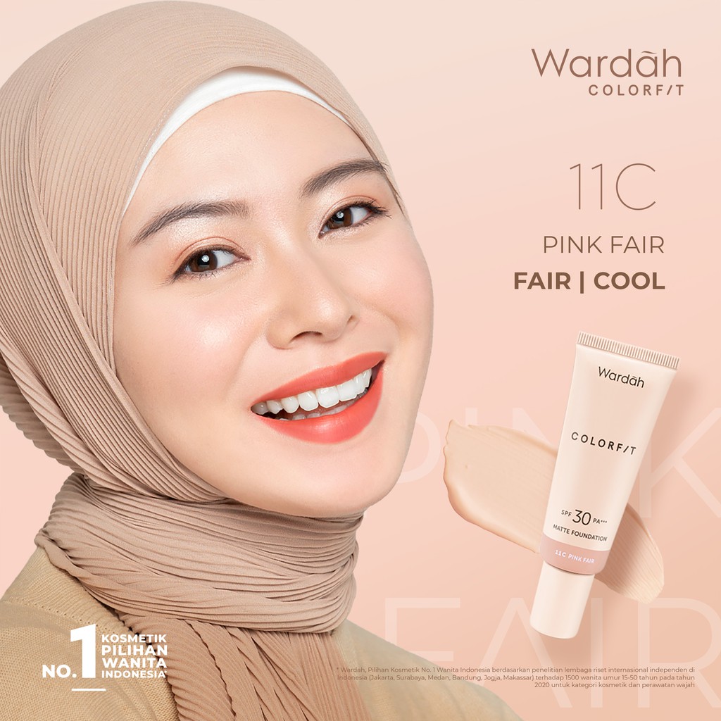 Wardah Colorfit Matte Foundation 11C Pink Fair