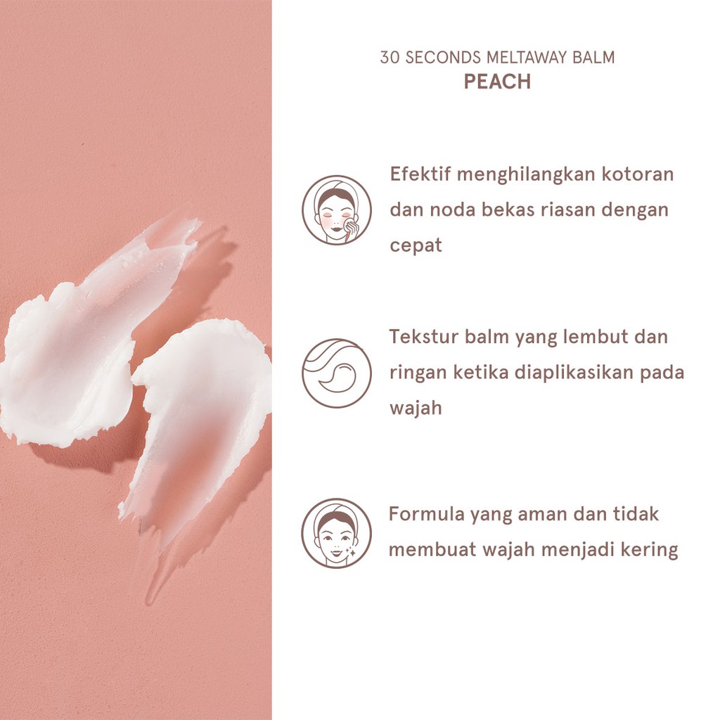 Dear Me Beauty Meltaway 30s Cleansing Balm 100gr - Peach Dear Me Beauty Meltaway 30s Cleansing Balm 100gr - Peach