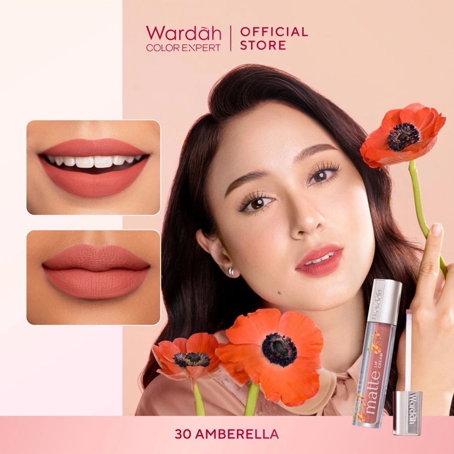 Wardah Exclusive Matte Lip Cream 4gr - 30 Amberella Wardah Exclusive Matte Lip Cream 4gr - 30 Amberella