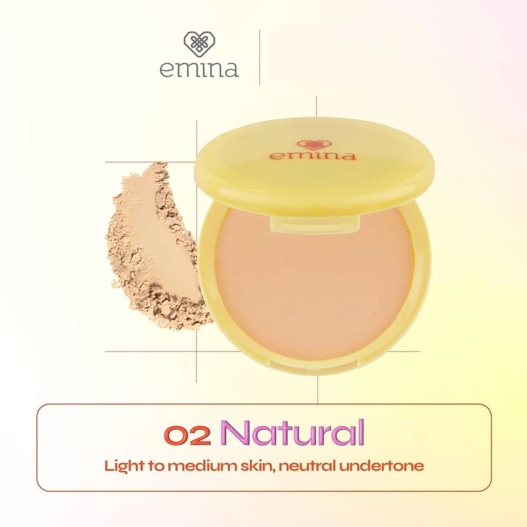 Emina Daily Matte Compact Powder 11gr - 02 Natural