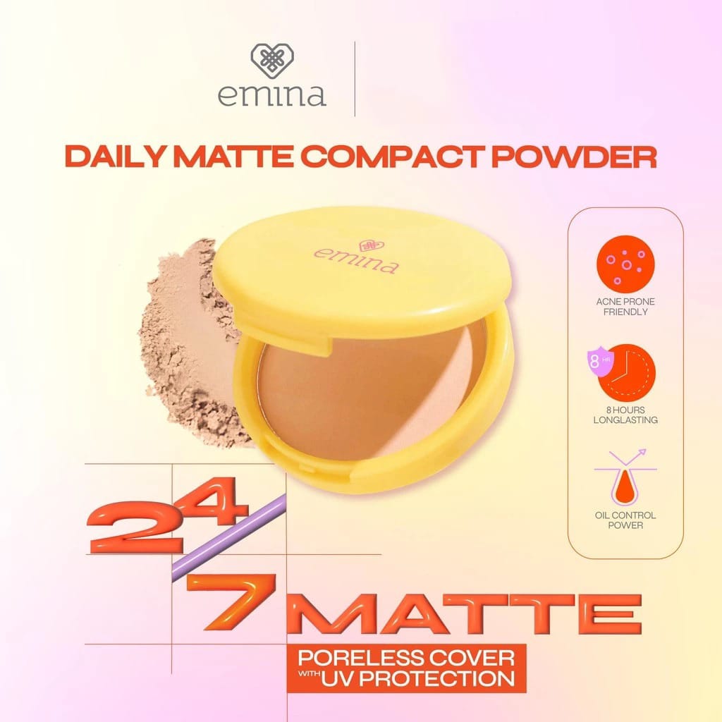 Emina Daily Matte Compact Powder 11gr - 04 Mocca