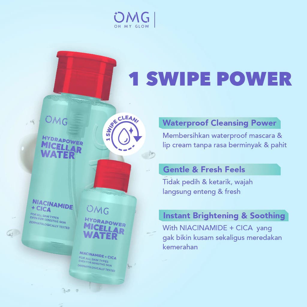 Oh My Glow Hydrapower Micellar Water 65ml (OMG)