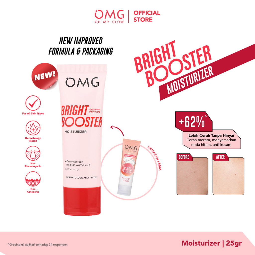 Oh My Glow Bright Booster Niacinamide Peptide Moisturizer 25gr (OMG) Oh My Glow Bright Booster Niacinamide Peptide Moisturizer 25gr (OMG)