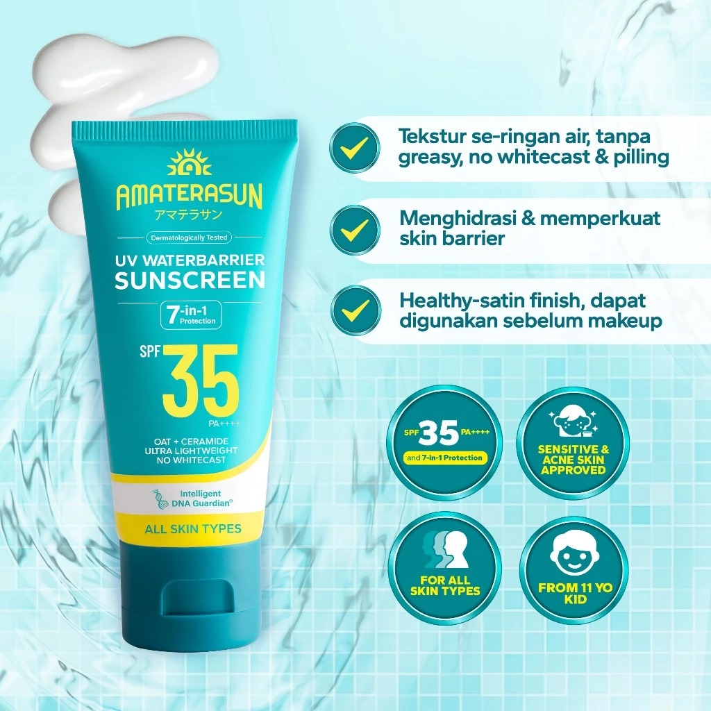 Amaterasun UV Waterbarrier Sunscreen SPF35 PA++++ 40gr
