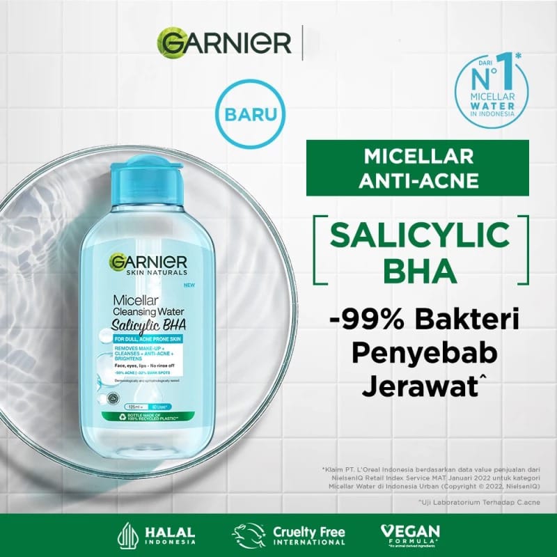 Garnier Micellar Cleansing Water - Salicylic BHA 125ml
