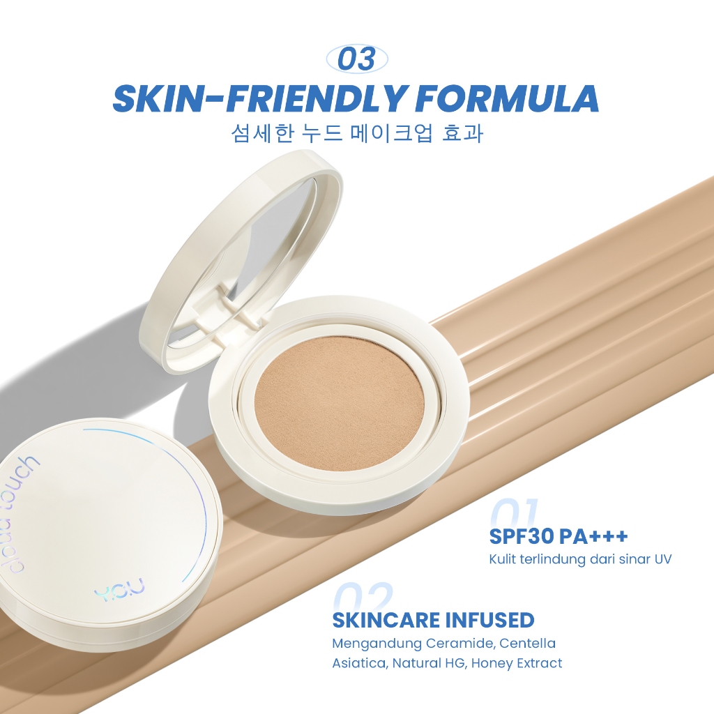 YOU Cloud Touch Dreamy-Fit Lasting Mesh Cushion SPF 30 PA+++ - W708 Creme Beige