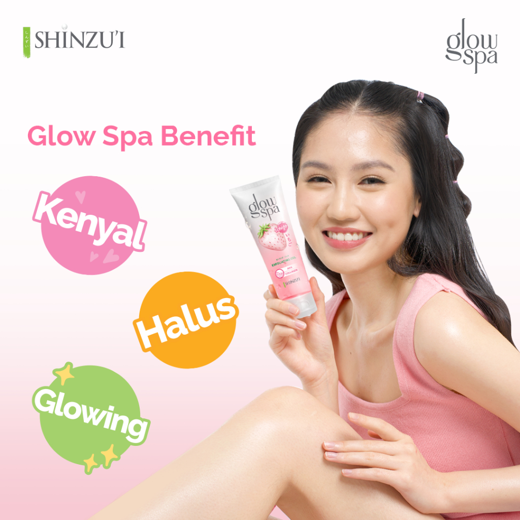 Shinzui Glow Spa Exfoliating Gel + AHA Collagen 130ml - Ichigo