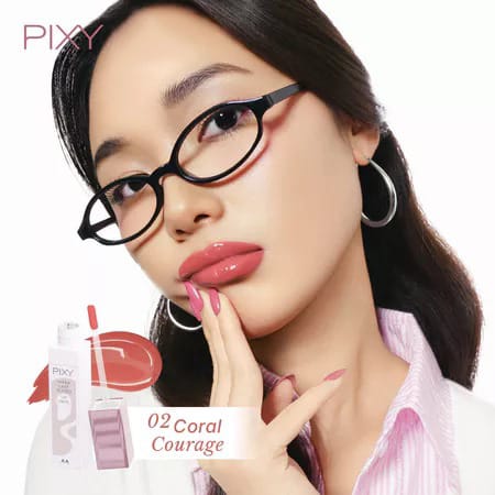 Pixy Hyperlast Glazed Lip Vinyl 3gr - 02 Coral Courage