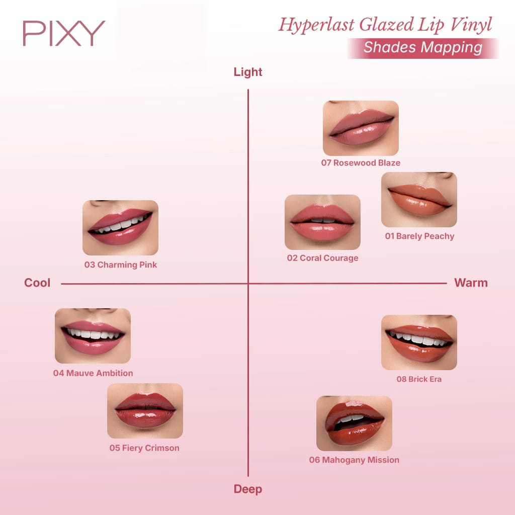 Pixy Hyperlast Glazed Lip Vinyl 3gr - 03 Charming Pink