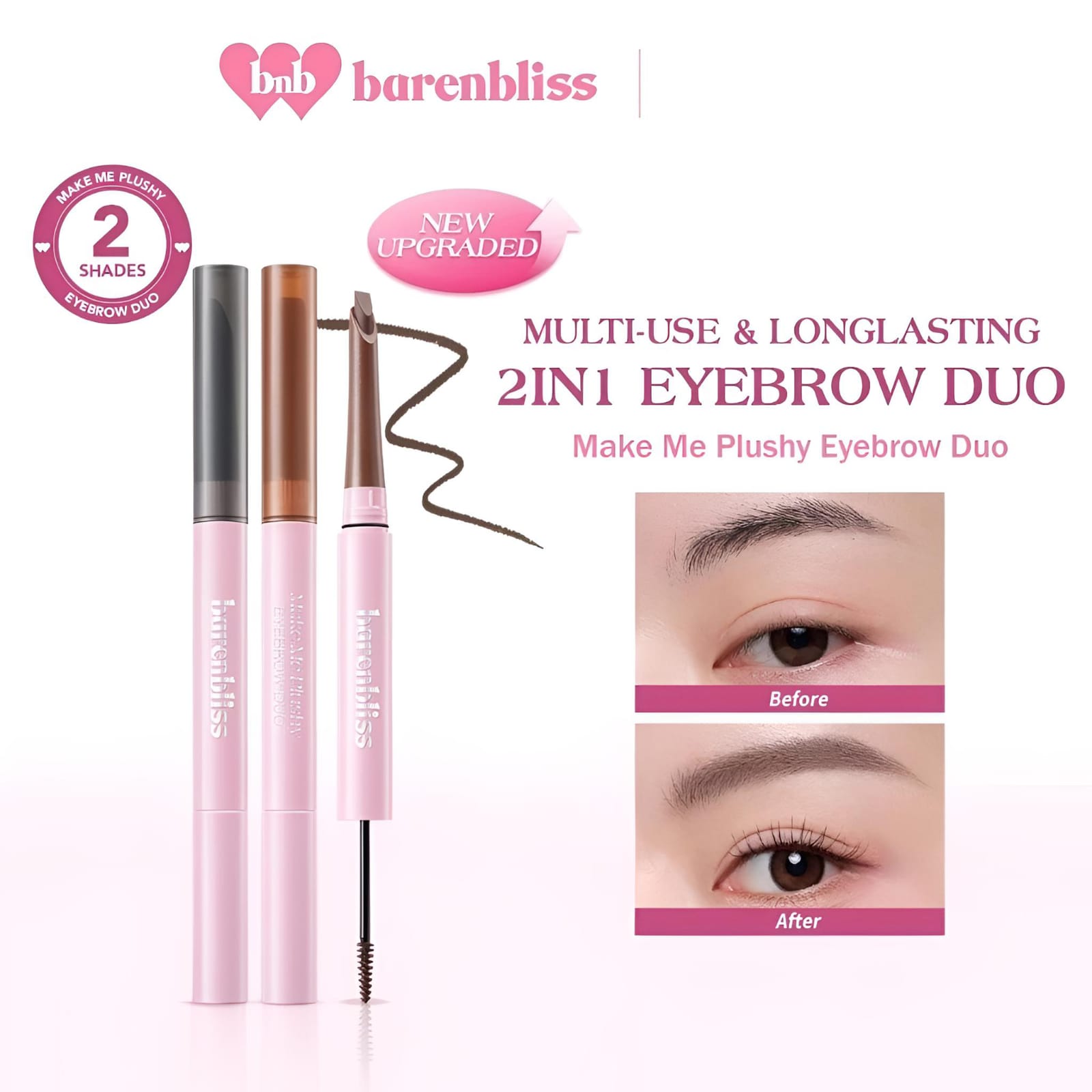 BNB Barenbliss Make Me Plushy Eyebrow Duo 2in1 - 02 Dark Brown