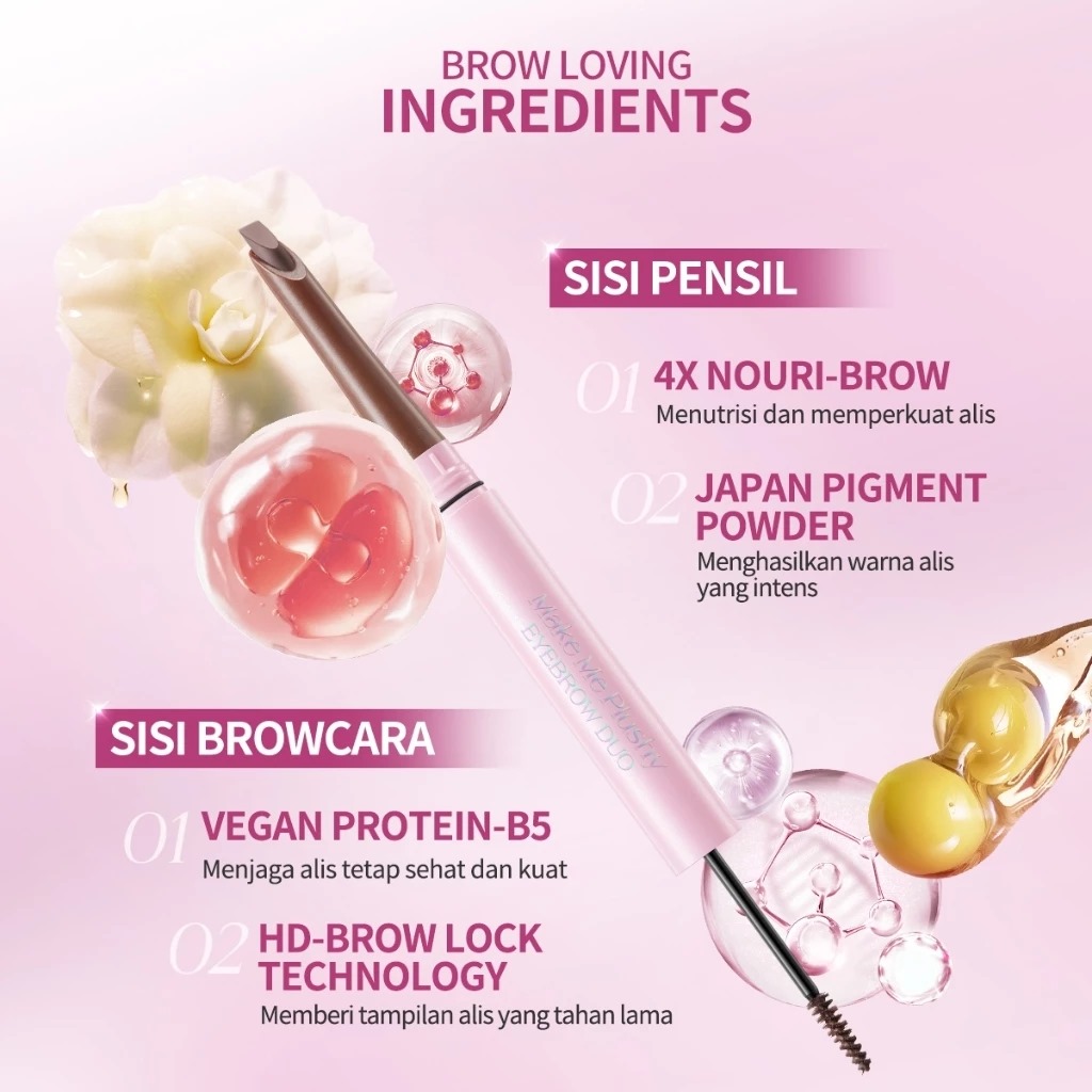 BNB Barenbliss Make Me Plushy Eyebrow Duo 2in1 - 02 Dark Brown