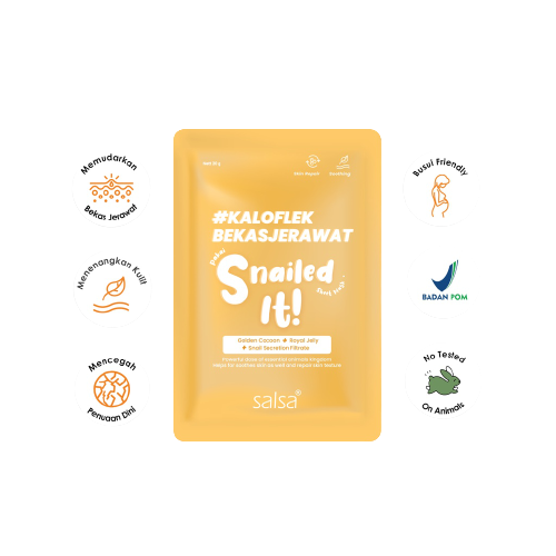SALSA Snailed It Sheet Mask #KaloFlek Bekas Jerawat