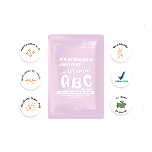 SALSA Vitamin ABC Sheet Mask #KaloKusam Jerawat