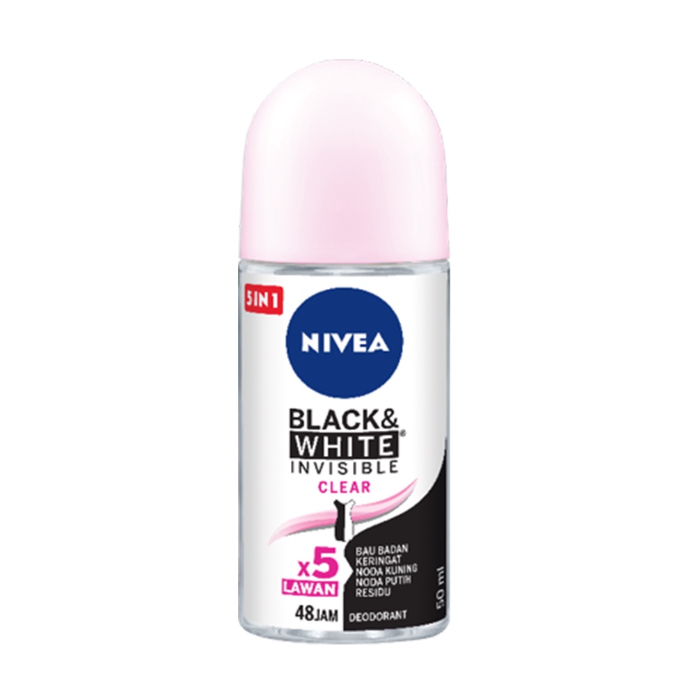 Nivea Deodorant Roll On 50ml - B&W Clear