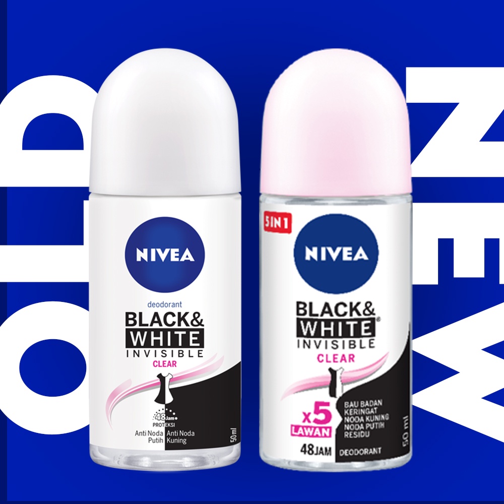 Nivea Deodorant Roll On 50ml - B&W Clear