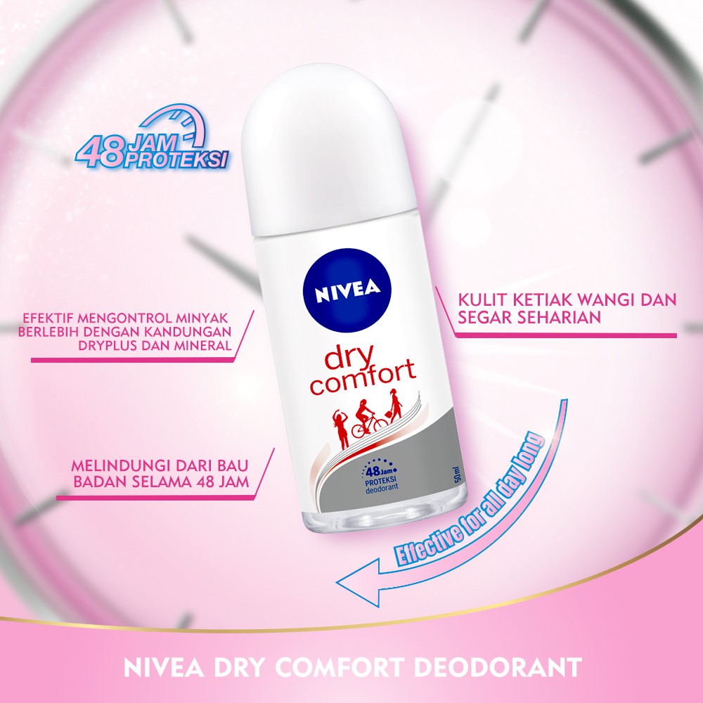 Nivea Deodorant Roll On 50ml - Dry Comfort Nivea Deodorant Roll On 50ml - Dry Comfort