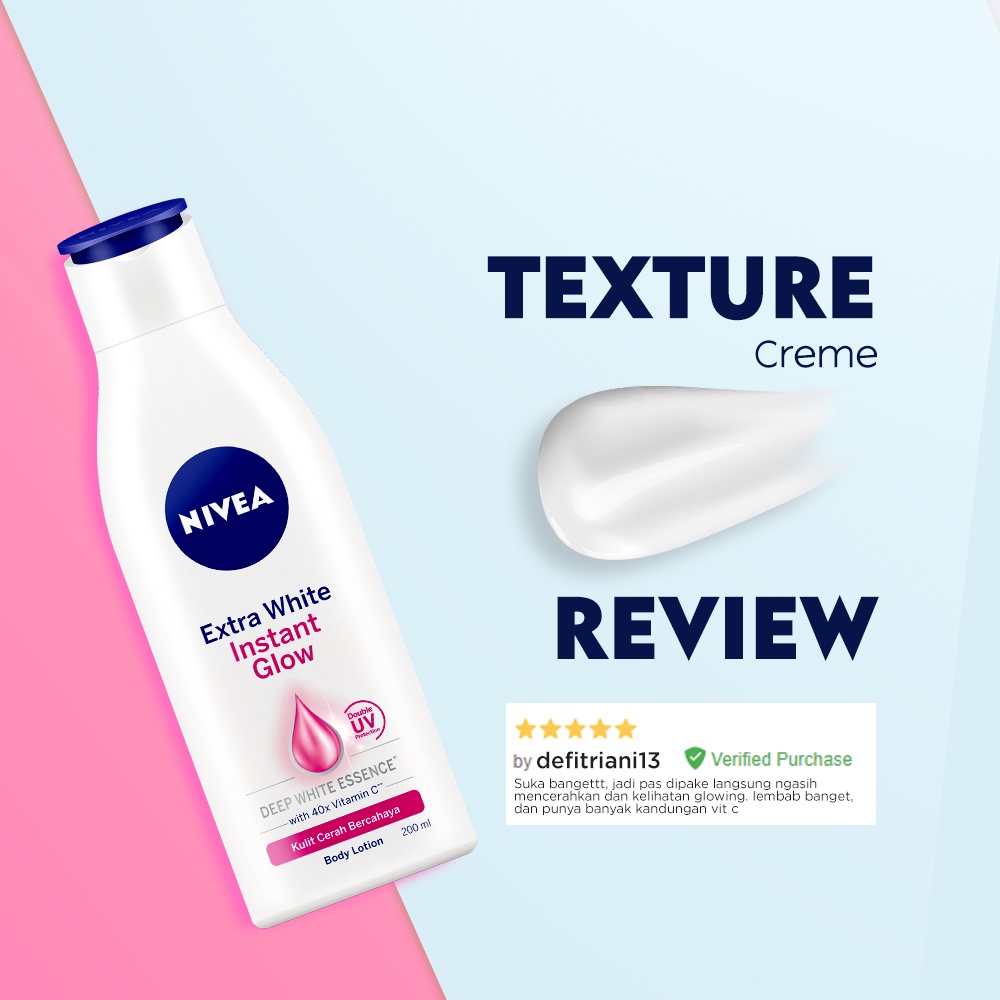 Nivea Body Lotion Extra White 190ml - Instant Glow SPF15