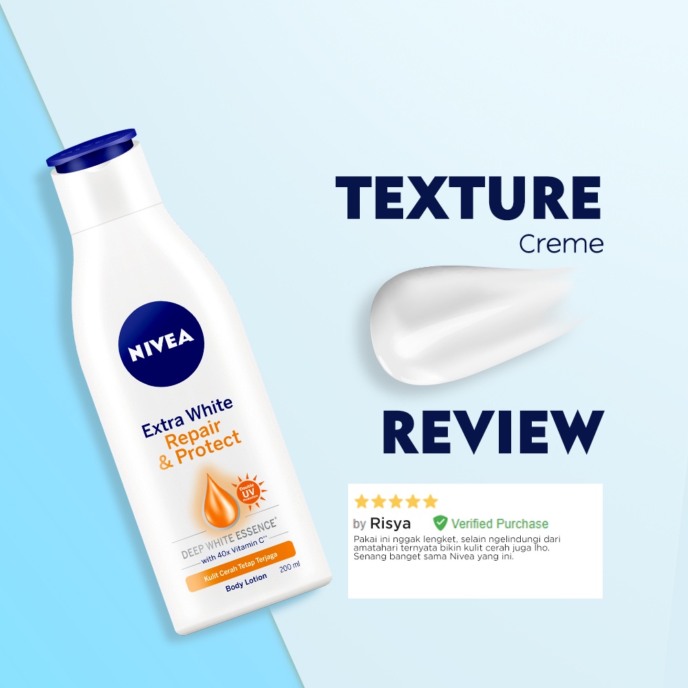Nivea Body Lotion Extra White 190ml - Repair & Protect SPF15