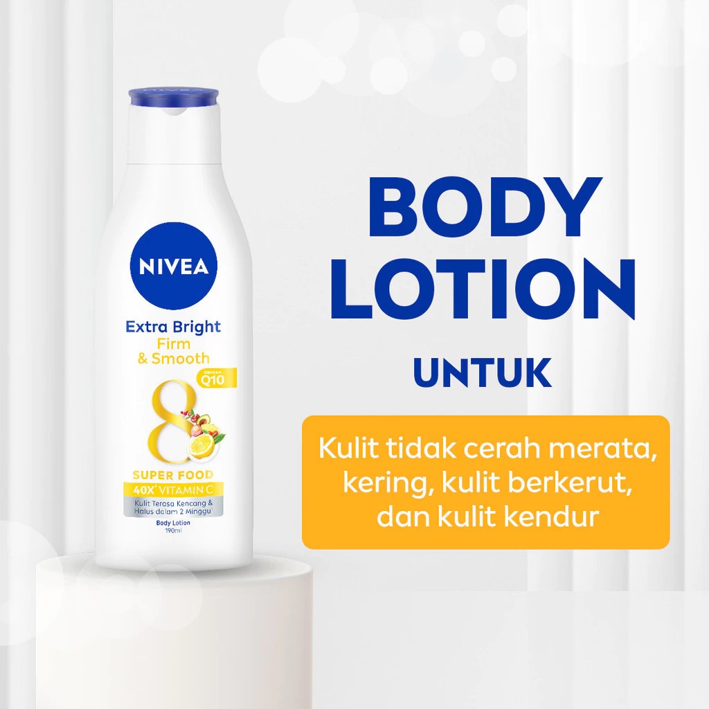 Nivea Body Lotion Extra White 190ml - Firm & Smooth Nivea Body Lotion Extra White 190ml - Firm & Smooth