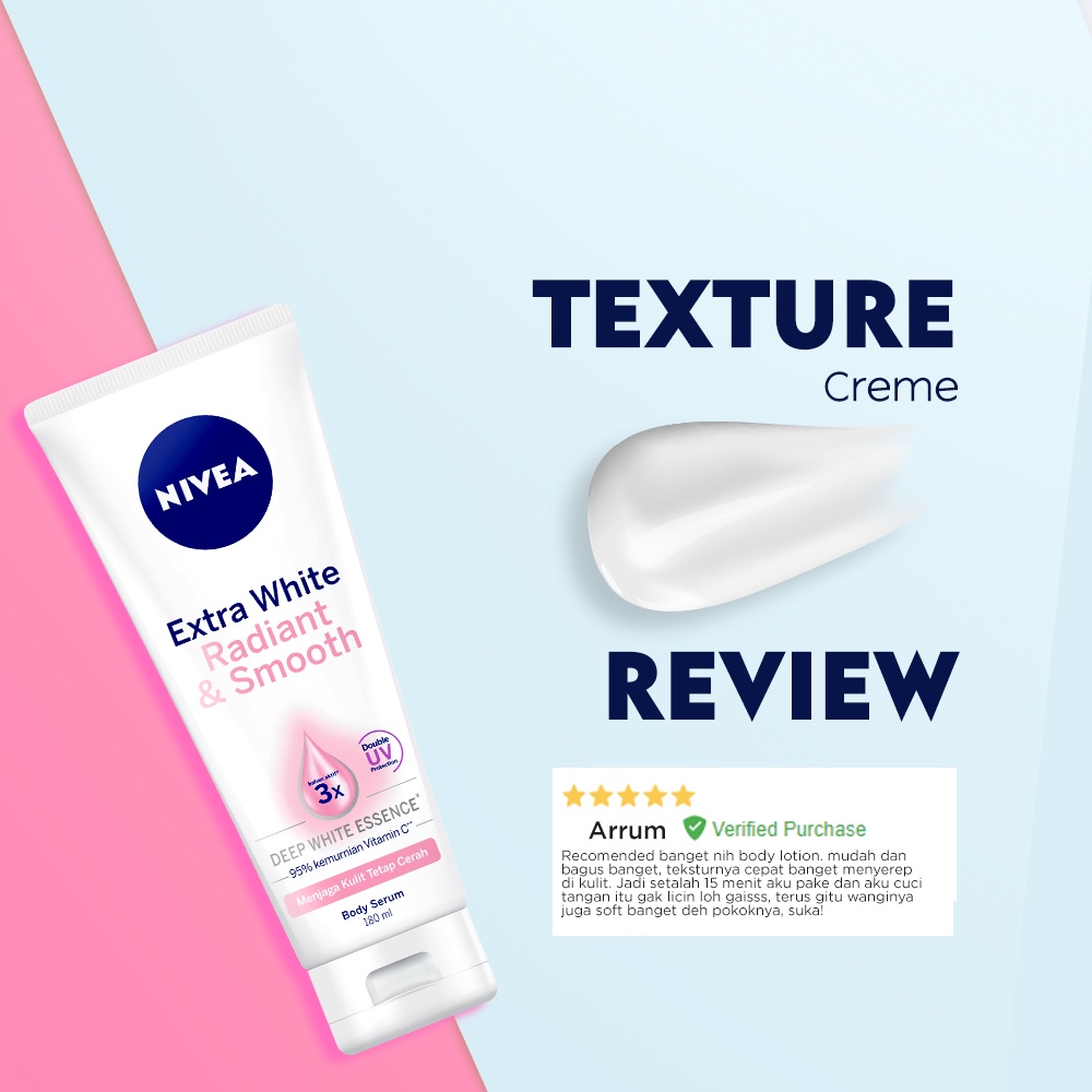 Nivea Body Serum Extra White 180ml - Radiant Smooth Nivea Body Serum Extra White 180ml - Radiant Smooth