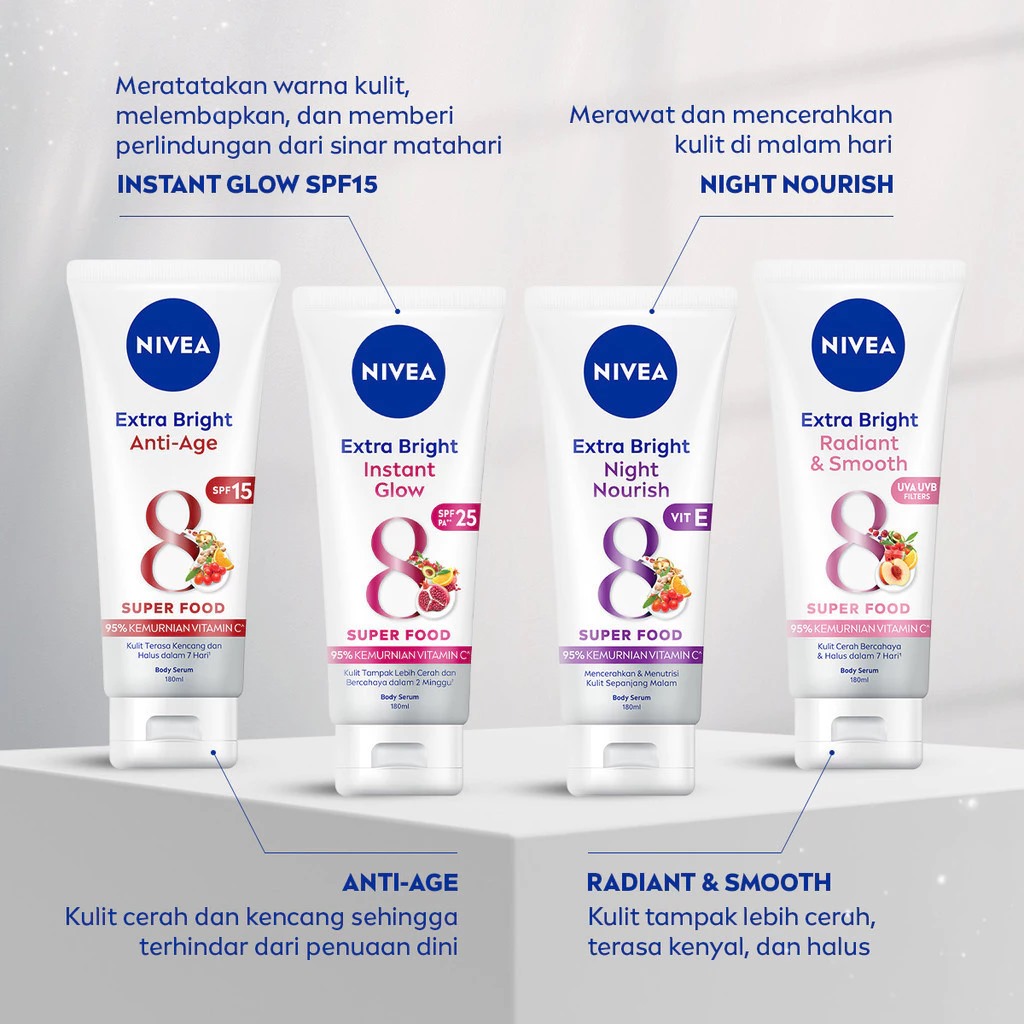 Nivea Body Serum Extra Bright 180ml - Anti Age