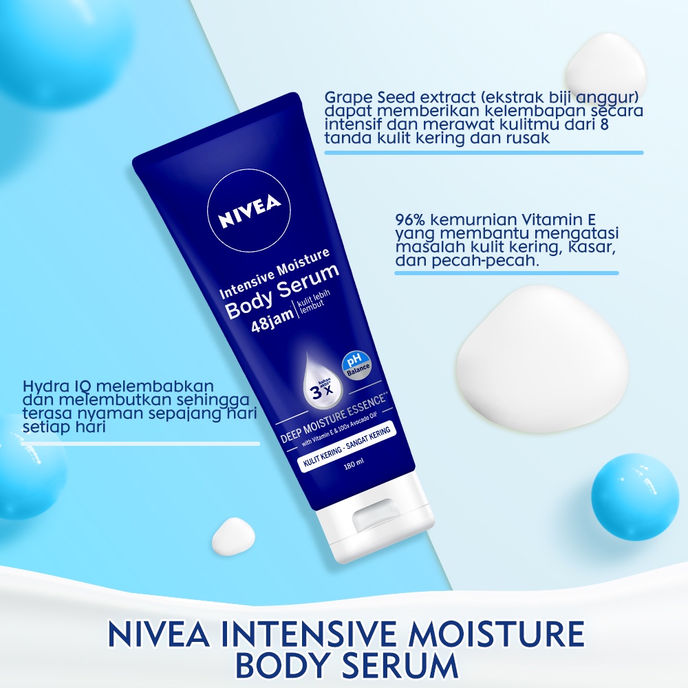 Nivea Body Serum  180ml - Intensive Moisture 48Jam Nivea Body Serum  180ml - Intensive Moisture 48Jam