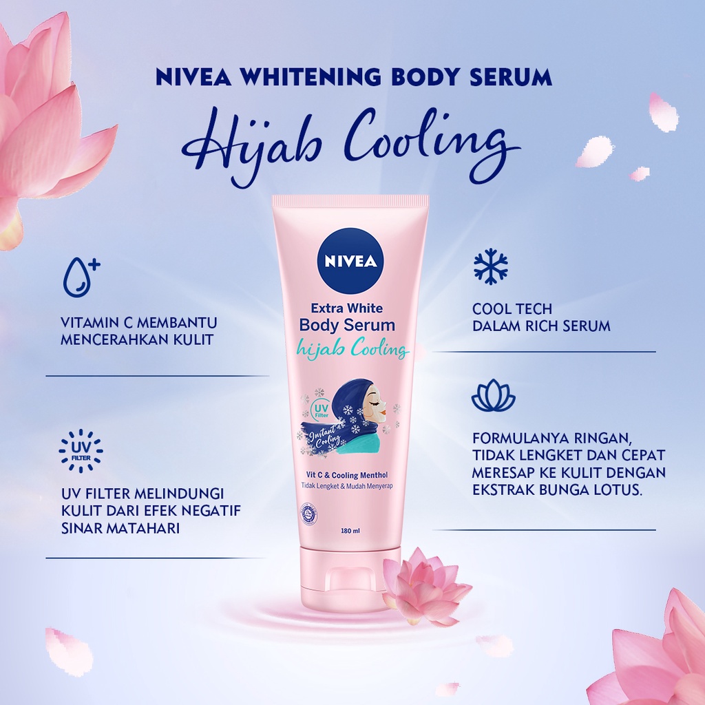 Nivea Body Serum Extra White 180ml - Hijab Cooling