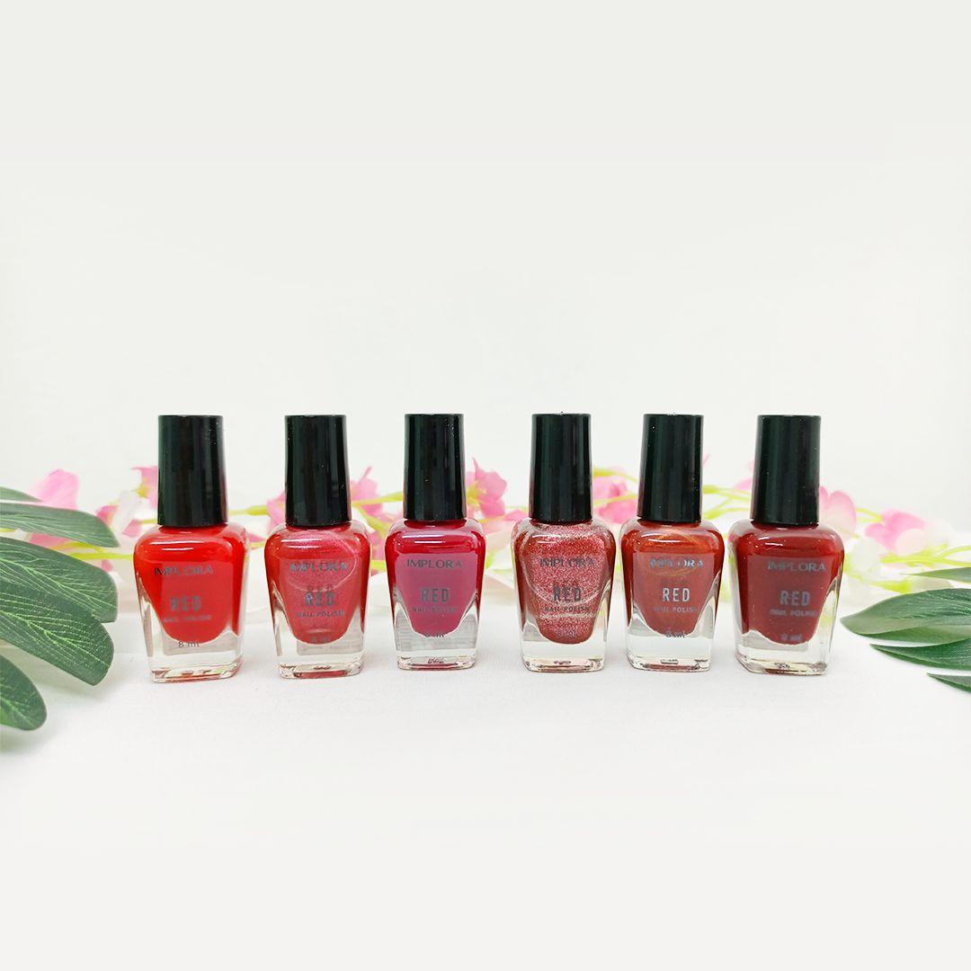 IMPLORA Nail Polish Merah (Red) 8mL - Kutek Ecer/Satuan