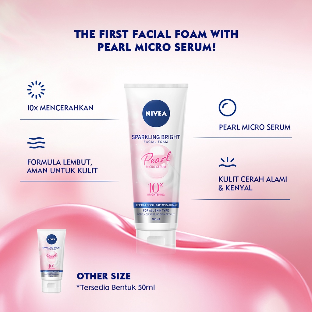 Nivea Facial Foam NFC Sparkling Bright Pearl 50ml