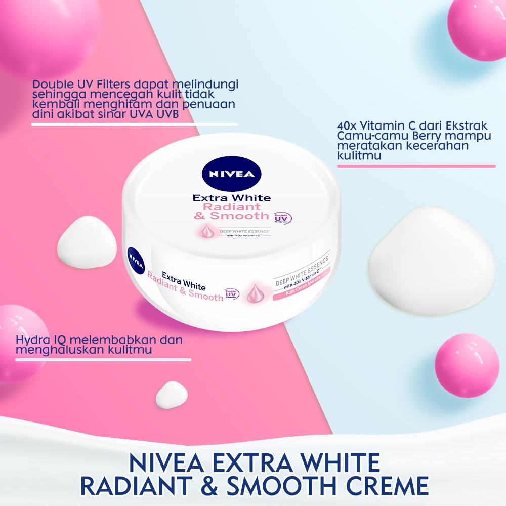 Nivea Cream Extra White Radiant & Smooth Jar 100ml