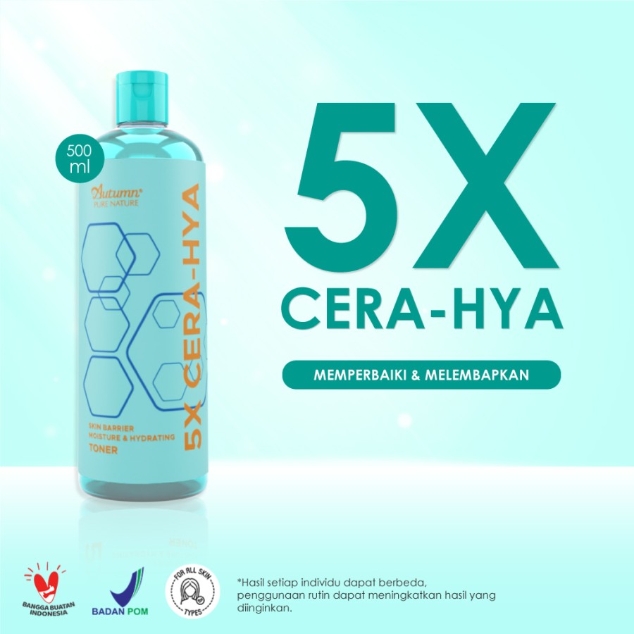 Autumn 5X Cera-Hya Skin Barrier Moisture & Hydrating Toner 500mL