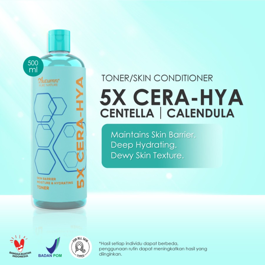 Autumn 5X Cera-Hya Skin Barrier Moisture & Hydrating Toner 500mL
