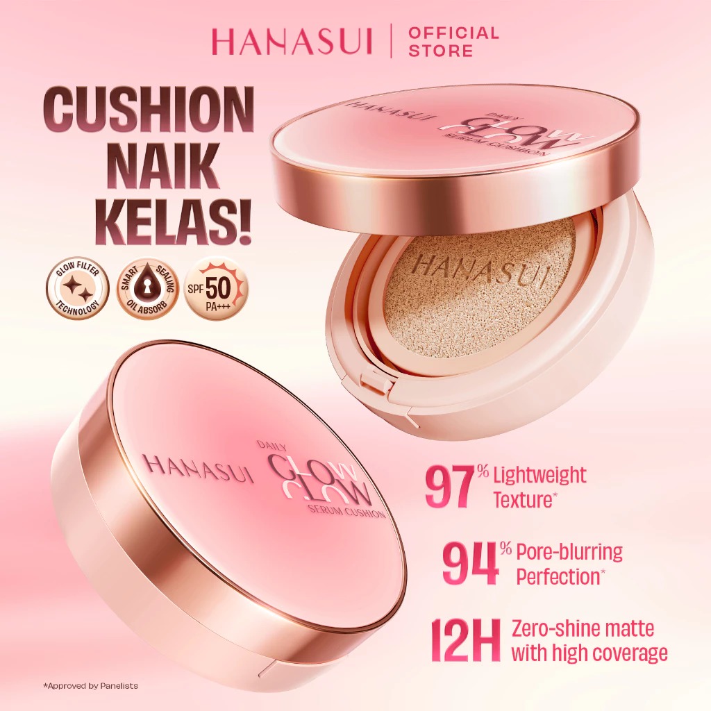 Hanasui Daily Glow Serum Cuhion SPF50 PA+++ 15gr - N08 Fair  Neutral