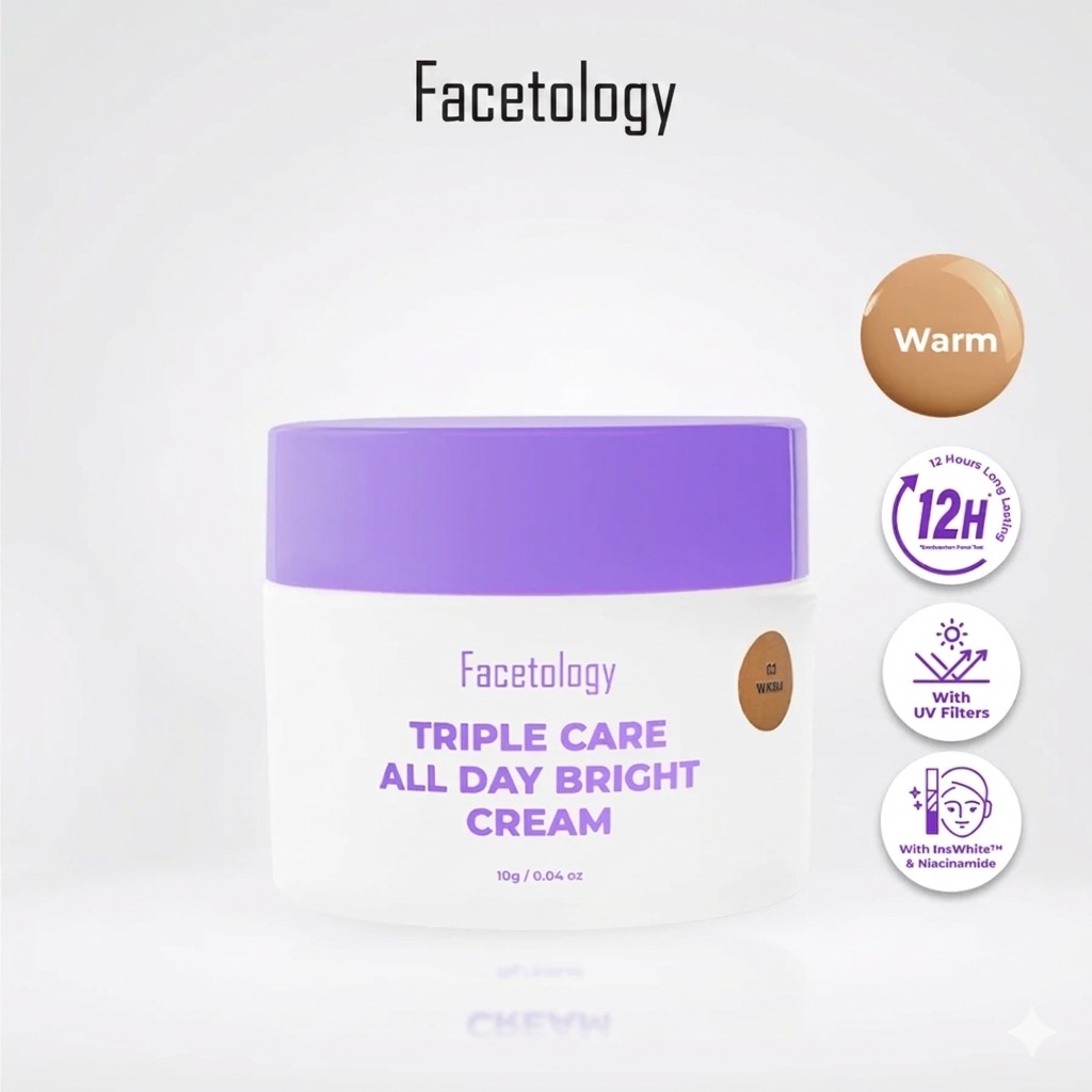 Facetology Triple Care All Day Bright Cream 10gr - Warm