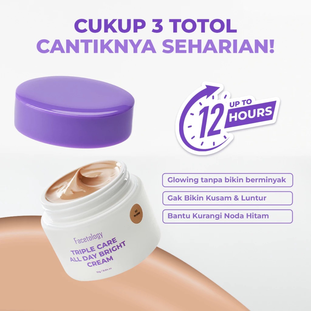 Facetology Triple Care All Day Bright Cream 10gr - Warm