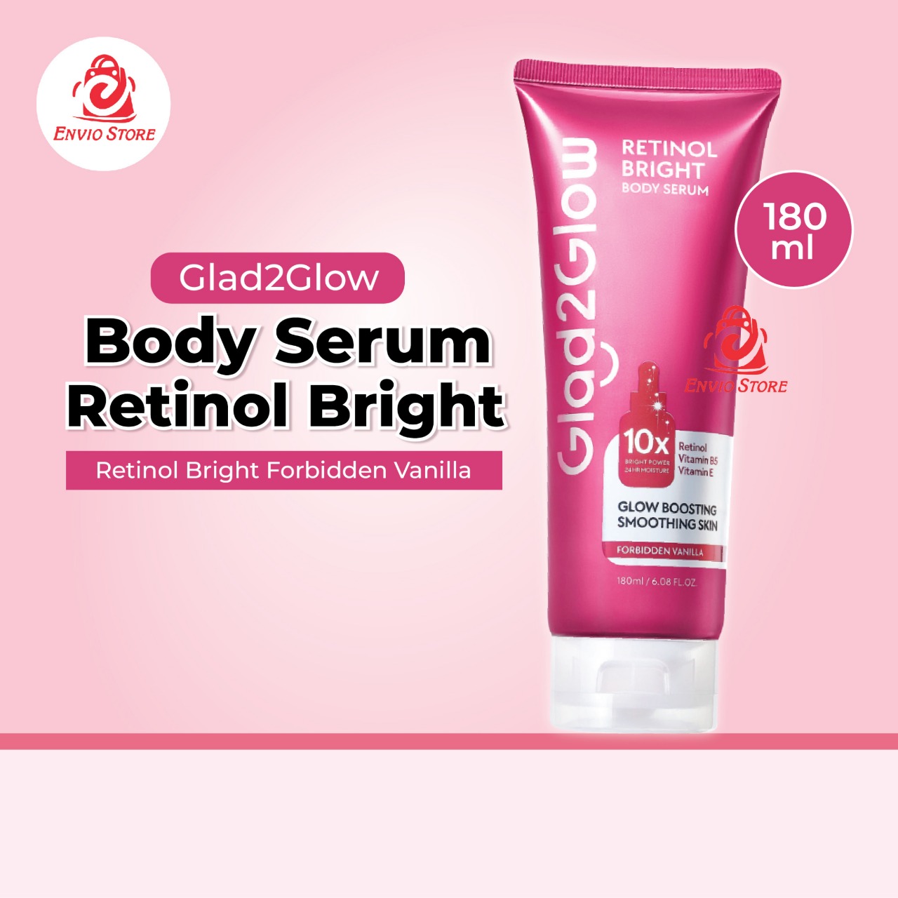 Glad 2 Glow Body Serum - Retinol Bright Forbidden Vanilla 180ml