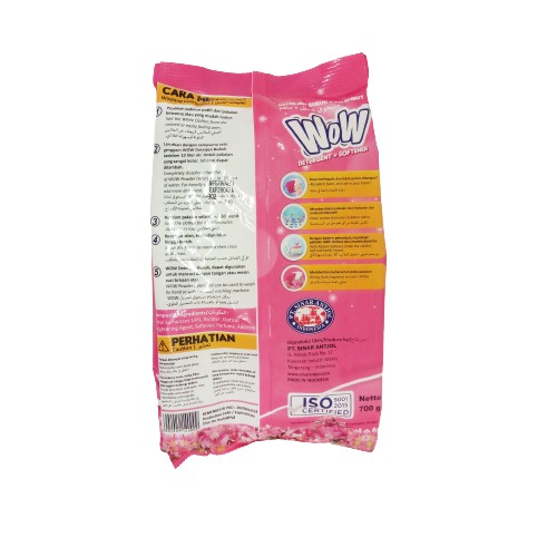 WOW 2000 Detergent Bubuk + Softener 500gr (Pink) WOW 2000 Detergent Bubuk + Softener 500gr (Pink)