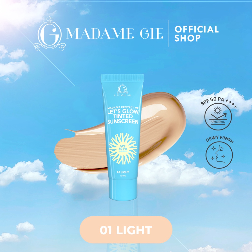 Madame Gie Protect Me Lets Glow Tinted Sunscreen SPF50 PA+++ 10ml - 01 Light Madame Gie Protect Me Lets Glow Tinted Sunscreen SPF50 PA+++ 10ml - 01 Light