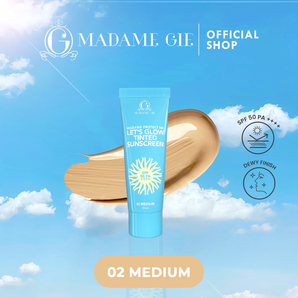 Madame Gie Protect Me Lets Glow Tinted Sunscreen SPF50 PA+++ 10ml - 02 Medium Madame Gie Protect Me Lets Glow Tinted Sunscreen SPF50 PA+++ 10ml - 02 Medium