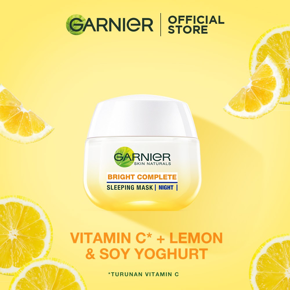 Garnier Bright Complete Vitamin C Yoghurt Sleeping Mask Night Cream JAR