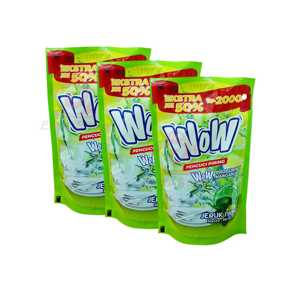 WOW Dishwash Liquid 90+45ml (Sabun Cuci Piring)