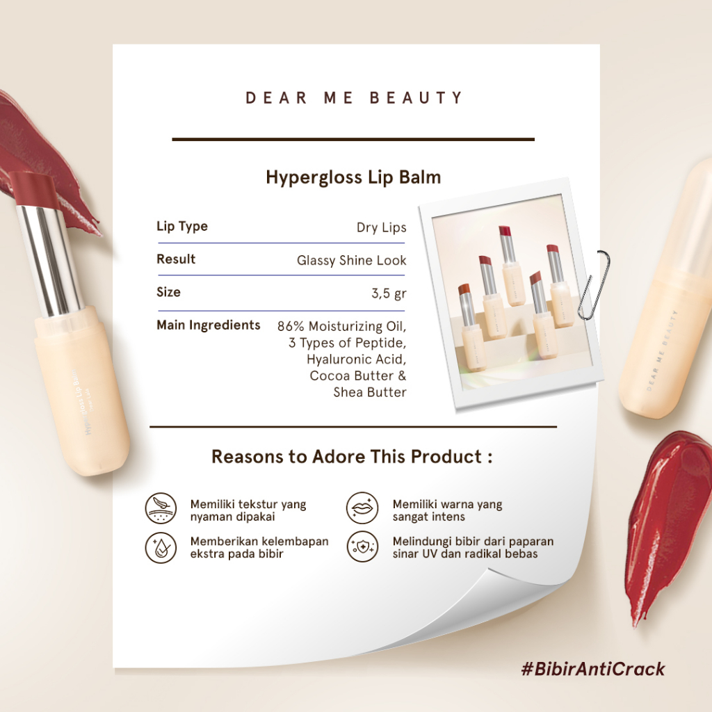 Dear Me Beauty Hypergloss Lip Balm 3,5gr - Dear Winna