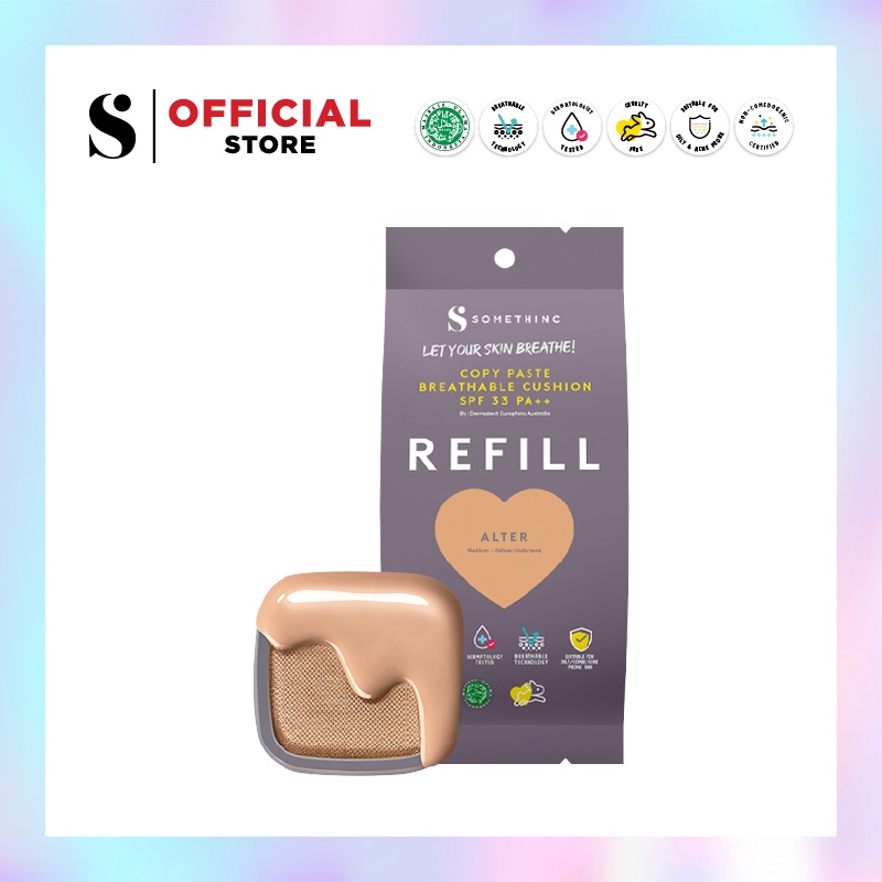 Somethinc Copy Paste Cushion SPF33 PA+++ REFILL - Alter (Med Deep-Neutral) - Cushion Glow Finish