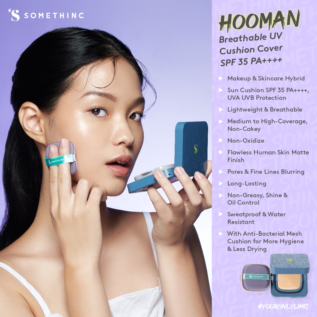 Somethinc Hooman Breathable UV Cushion SPF35 PA++++ - Tiffany (Cushion Matte)
