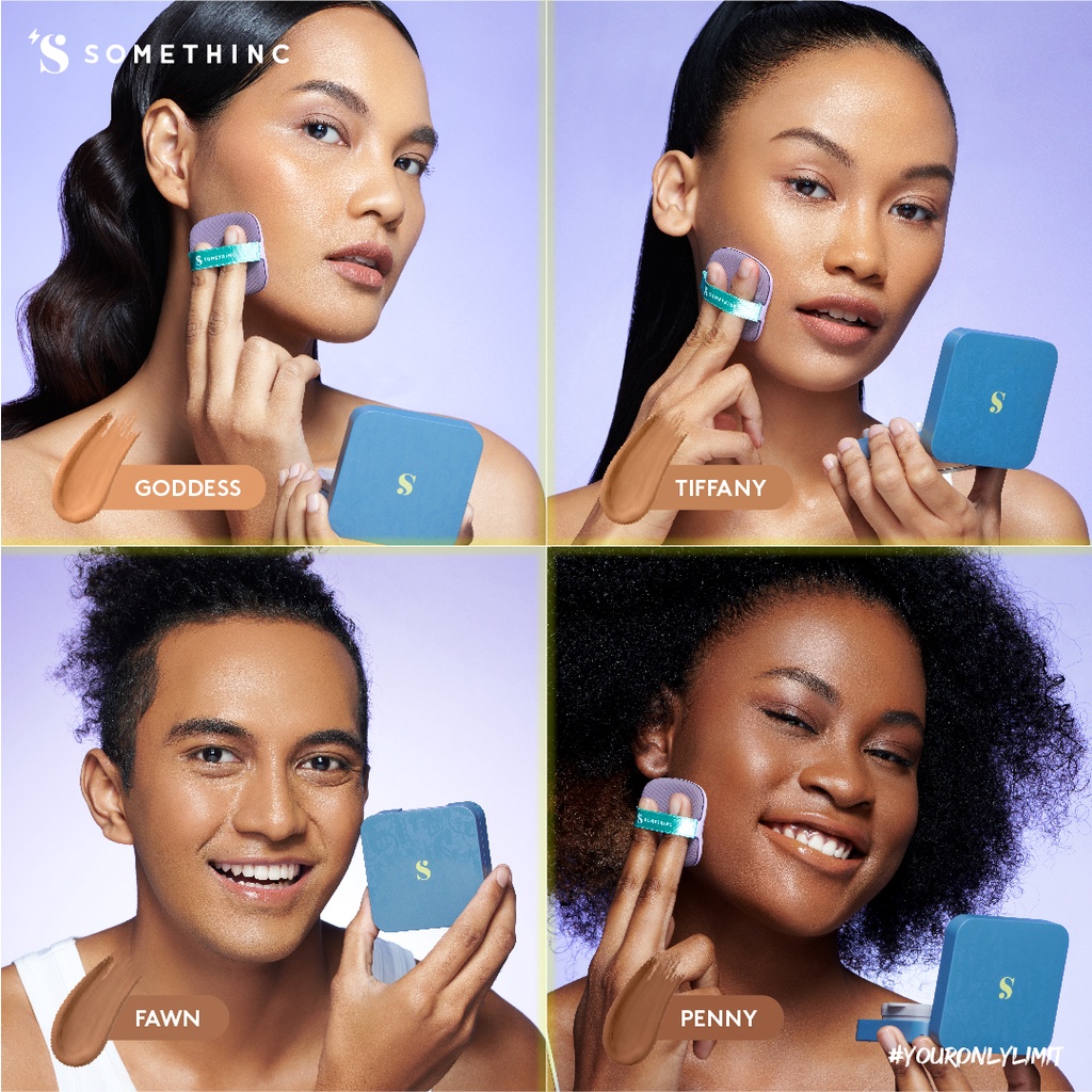 Somethinc Hooman Breathable UV Cushion SPF35 PA++++ - Tiffany (Cushion Matte)