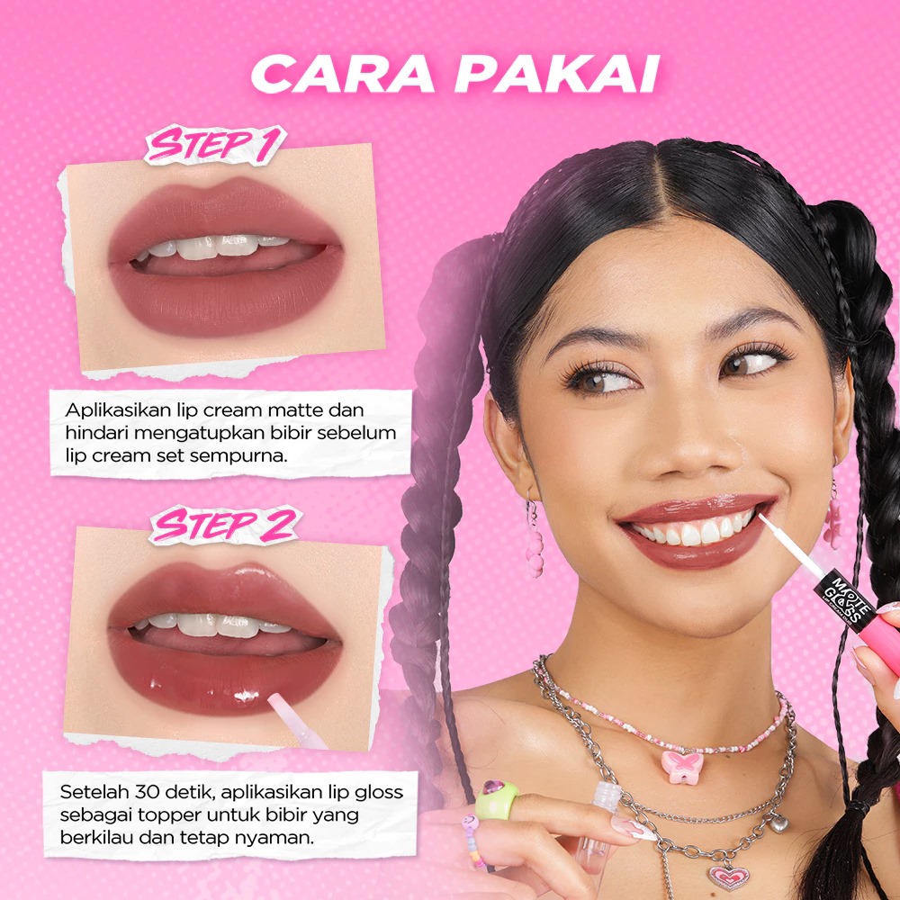 Dazzle Me Matte & Gloss Lip Cream Duo - N03 Nude Hude