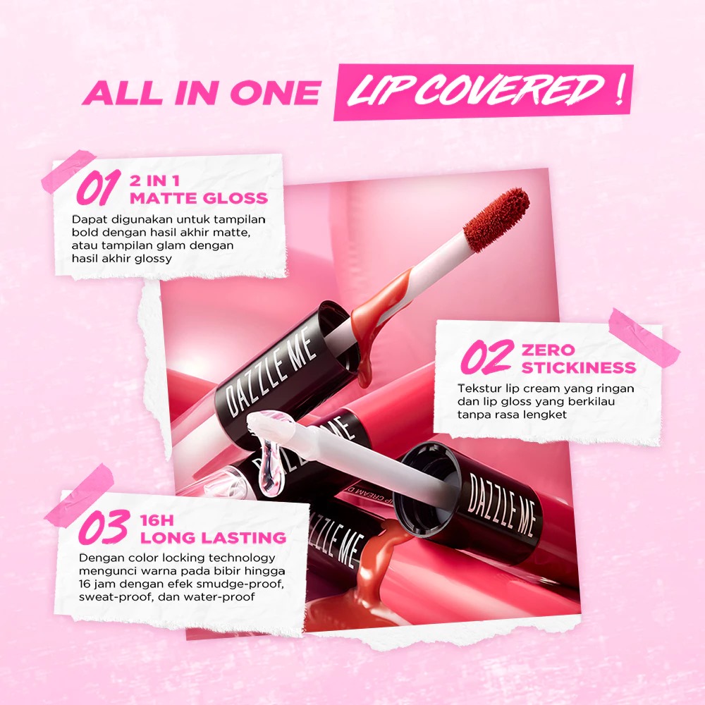 Dazzle Me Matte & Gloss Lip Cream Duo - R04 Mauve Matter