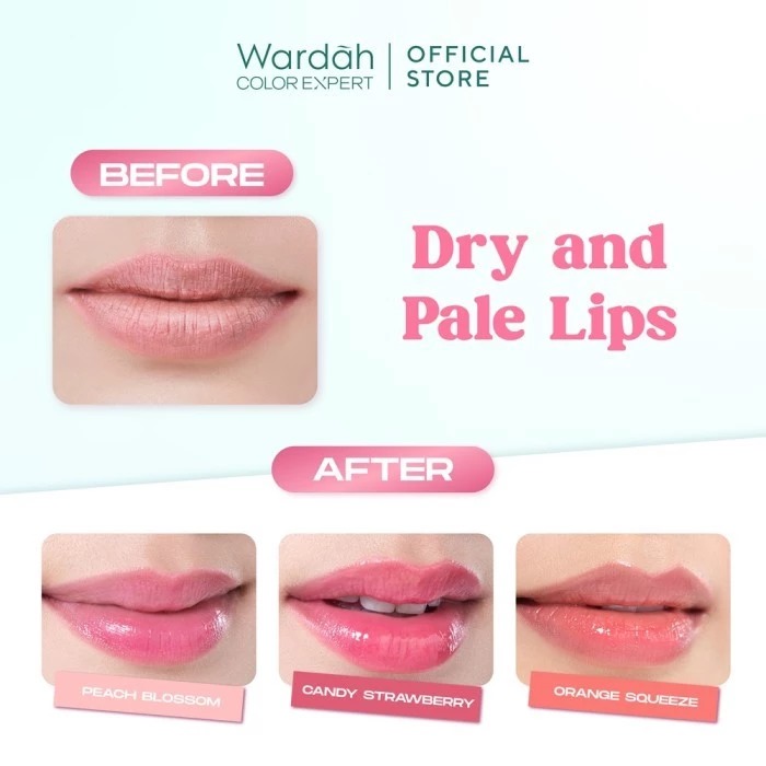 Wardah Hydrabalm Lip Care SPF15 4gr - Orange Squeeze