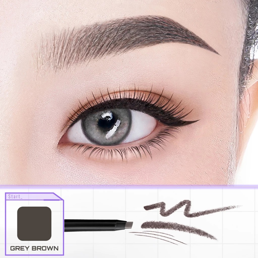Somethinc Brow Filler Slim Retractable 0.08gr - Grey Brown