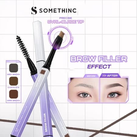 Somethinc Brow Filler Slim Retractable 0.08gr - Dark Brown